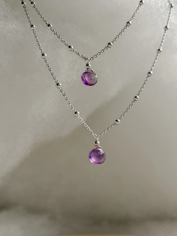 collana goccia - Ametista
